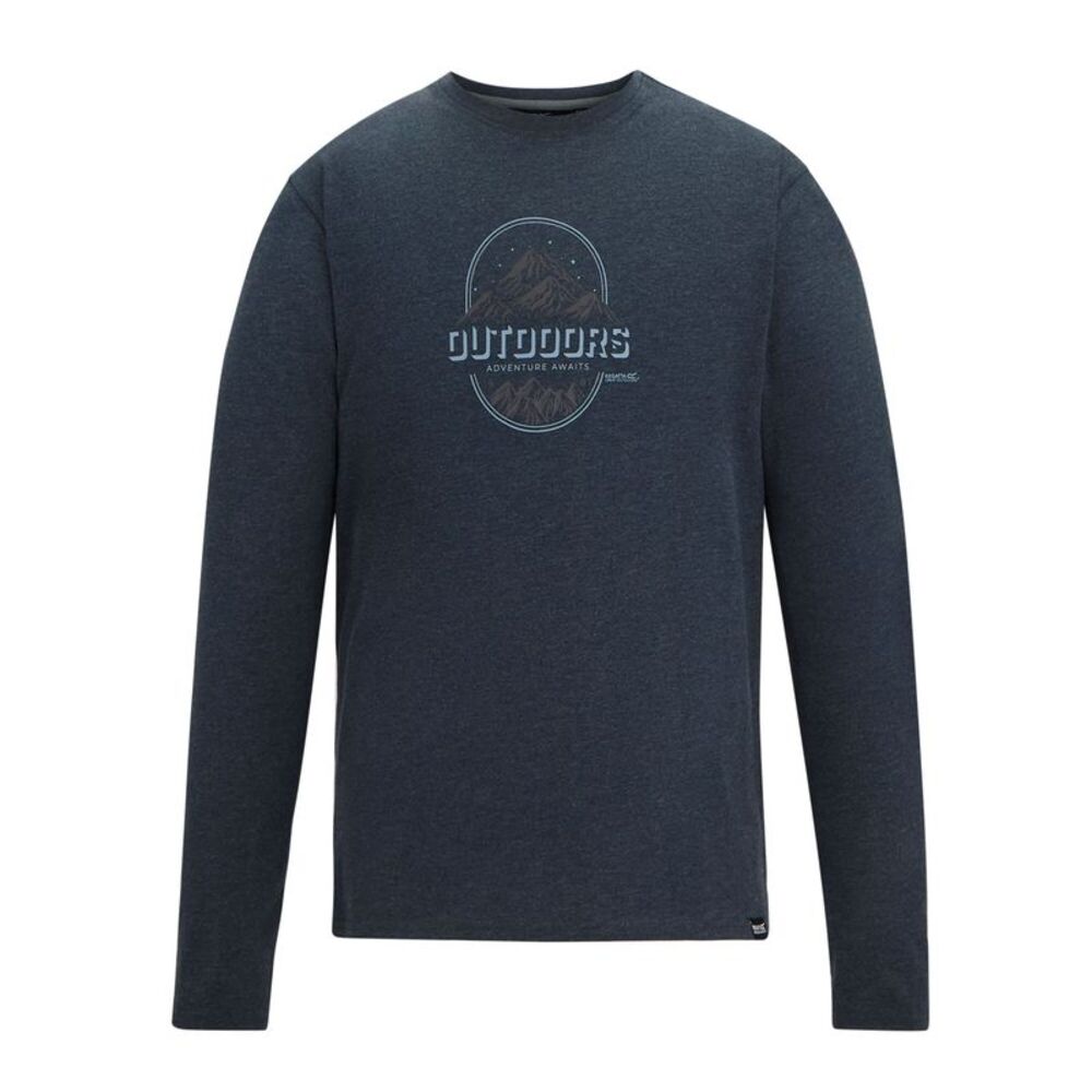 Regatta Mens Maylow Outdoors Long-Sleeved T-Shirt / Navy